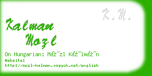 kalman mozl business card